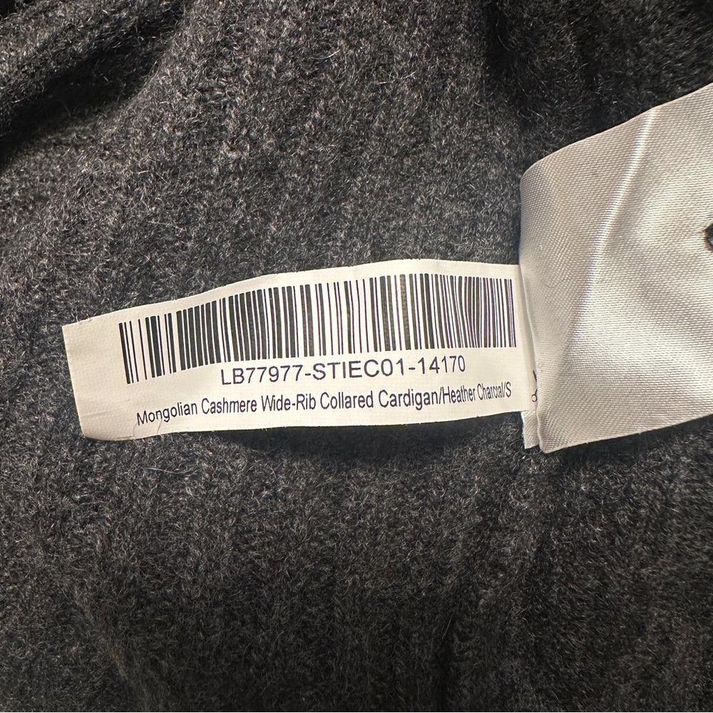 Quince Mongolian Cashmere Wide-Rib Oversized Collared Cardigan - Small - Picture 8 of 8